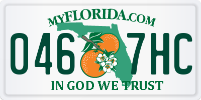 FL license plate 0467HC