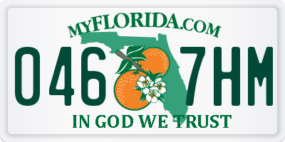 FL license plate 0467HM
