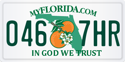 FL license plate 0467HR