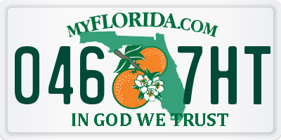 FL license plate 0467HT