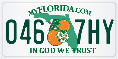 FL license plate 0467HY