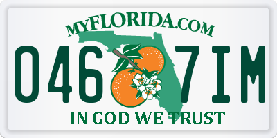 FL license plate 0467IM