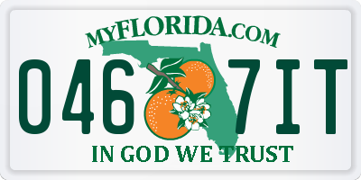 FL license plate 0467IT