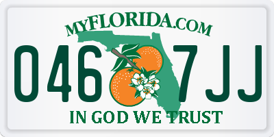 FL license plate 0467JJ