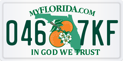 FL license plate 0467KF