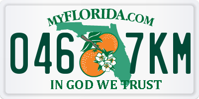 FL license plate 0467KM