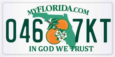 FL license plate 0467KT