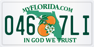 FL license plate 0467LI
