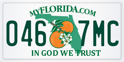 FL license plate 0467MC