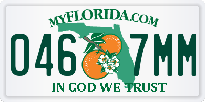 FL license plate 0467MM