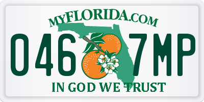 FL license plate 0467MP