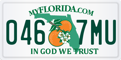 FL license plate 0467MU