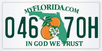 FL license plate 0467OH