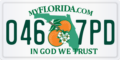 FL license plate 0467PD