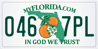 FL license plate 0467PL
