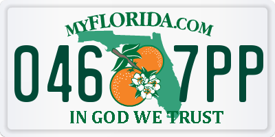 FL license plate 0467PP