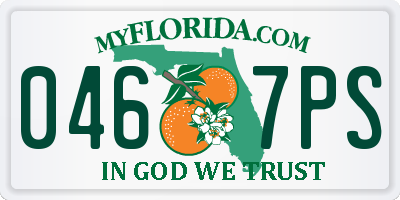 FL license plate 0467PS