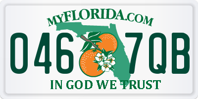 FL license plate 0467QB