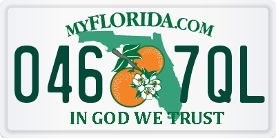 FL license plate 0467QL