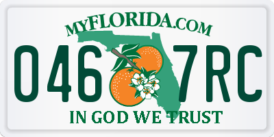 FL license plate 0467RC
