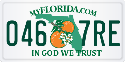 FL license plate 0467RE