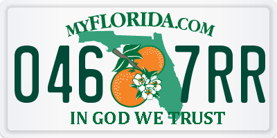 FL license plate 0467RR