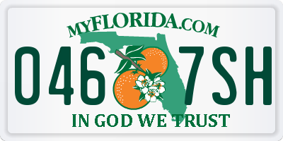 FL license plate 0467SH