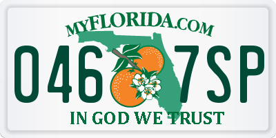 FL license plate 0467SP