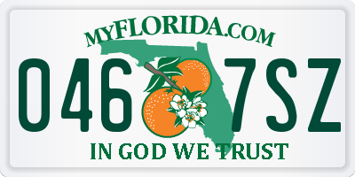 FL license plate 0467SZ