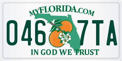 FL license plate 0467TA