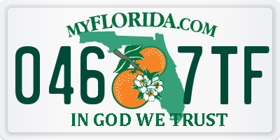 FL license plate 0467TF