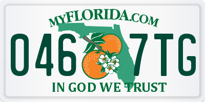FL license plate 0467TG