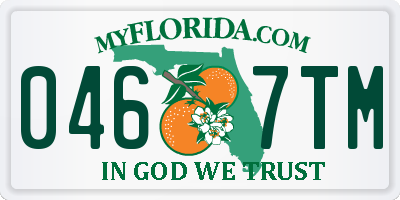FL license plate 0467TM