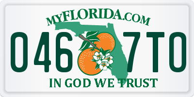FL license plate 0467TO