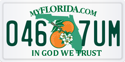 FL license plate 0467UM
