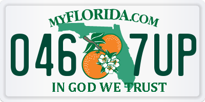 FL license plate 0467UP