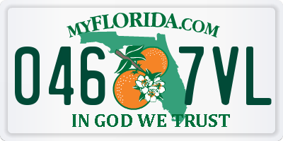 FL license plate 0467VL