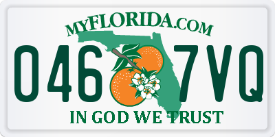 FL license plate 0467VQ