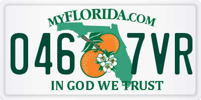 FL license plate 0467VR