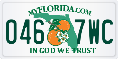 FL license plate 0467WC