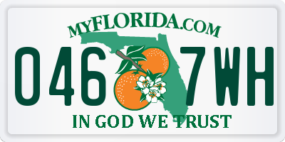 FL license plate 0467WH