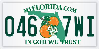 FL license plate 0467WI