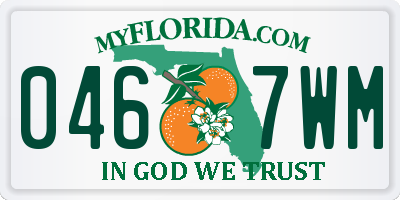 FL license plate 0467WM