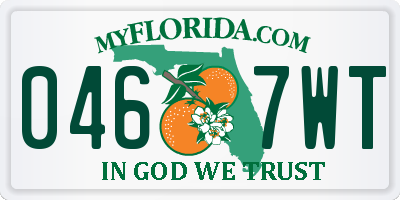 FL license plate 0467WT