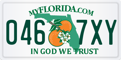FL license plate 0467XY