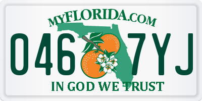 FL license plate 0467YJ