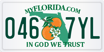 FL license plate 0467YL