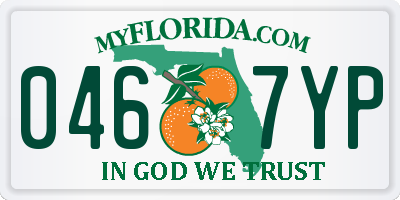 FL license plate 0467YP