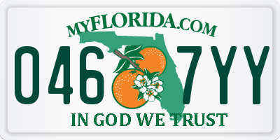 FL license plate 0467YY