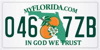 FL license plate 0467ZB